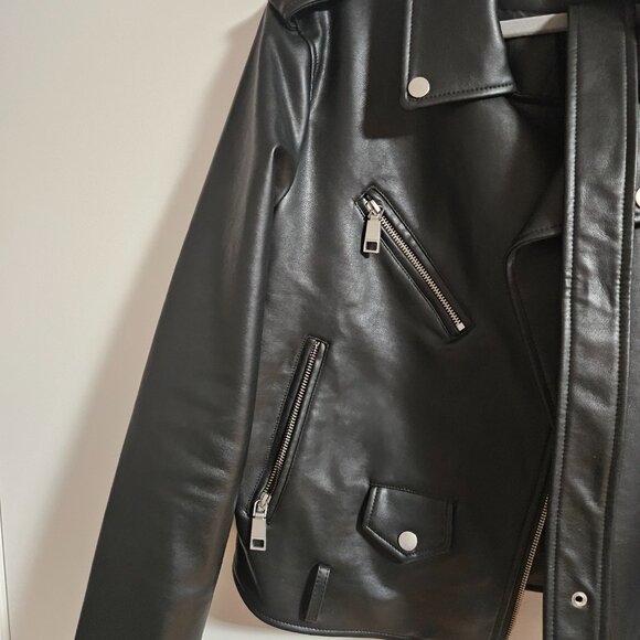 Rebecca Minkoff Vegan Moto Jacket - Size L - Picture 5 of 7